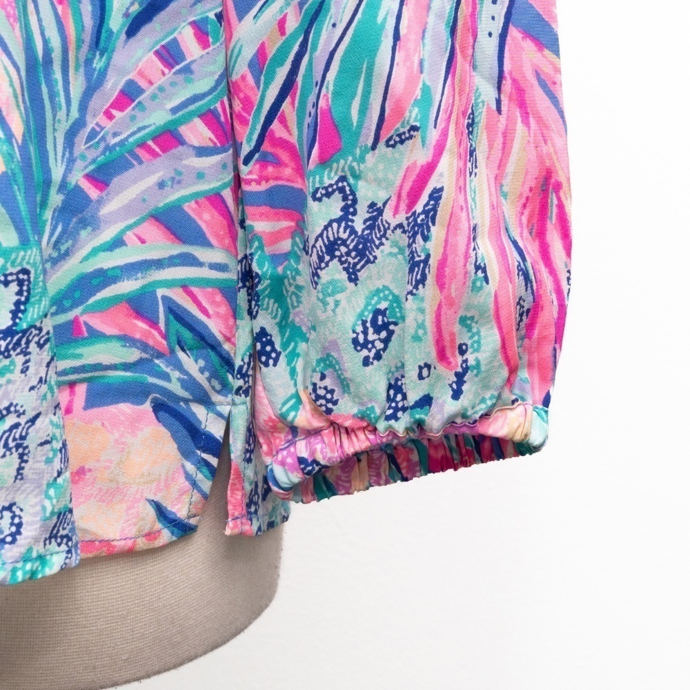 Lilly Pulitzer Elsa Silk Top Lilac‎ Thistle XS - Picture 11 of 13